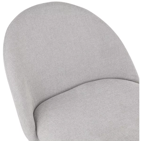 Fauteuil lounge design en tissu et pieds e métal noir CALVIN (gris)