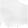 Chaise avec accoudoirs en métal Intérieur-Extérieur pieds métal blancs MACEO (blanc)