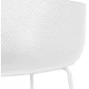 Chaise avec accoudoirs en métal Intérieur-Extérieur pieds métal blancs MACEO (blanc)