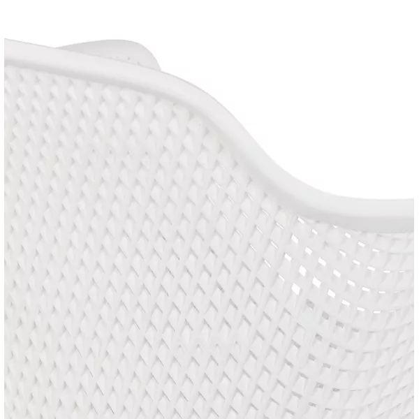 Chaise avec accoudoirs en métal Intérieur-Extérieur pieds métal blancs MACEO (blanc)