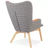 Fauteuil à oreilles patchwork en tissu pieds bois naturel RHYS (multicolore) à associer à Fauteuils En Bois Massif De Haute Qual