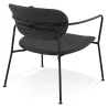 Fauteuil lounge rétro avec accoudoirs KEO (gris foncé)