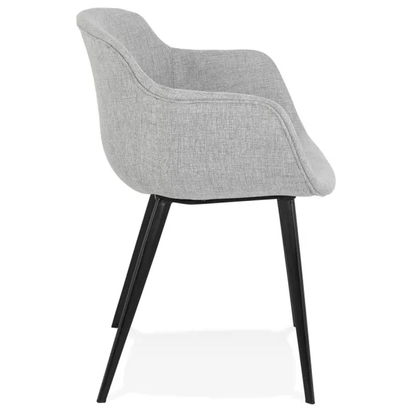 Chair with armrests in black metal feet ORIS (grey) to associate with Functional and stylish kitchen chairs