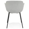 Chair with armrests in black metal feet ORIS (grey) to associate with Designer Chairs For Dining Room