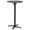 Table haute pliable plateau rond Intérieur-Extérieur NEVIN (Ø 68 cm) (noir)