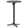 Table haute pliable plateau rond Intérieur-Extérieur NEVIN (Ø 68 cm) (noir)