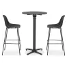 Table haute pliable plateau rond Intérieur-Extérieur NEVIN (Ø 68 cm) (noir)