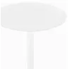 Table haute plateau rond en bois et pied en métal blanc NIELS (Ø 60 cm) (blanc)