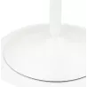 Table haute plateau rond en bois et pied en métal blanc NIELS (Ø 60 cm) (blanc)