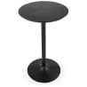 Table haute plateau rond en bois et pied en métal noir ELVAN (Ø 60 cm) (noir)