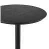 Table haute plateau rond en bois et pied en métal noir ELVAN (Ø 60 cm) (noir)