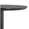 Table haute plateau rond en bois et pied en métal noir ELVAN (Ø 60 cm) (noir)