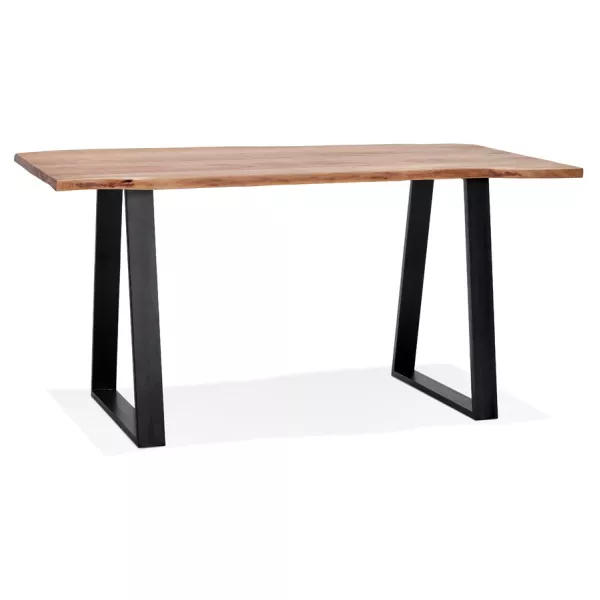 Table haute en bois massif d'acacia (95x200 cm) LANA (naturel)