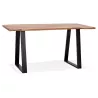 Table haute en bois massif d'acacia (95x200 cm) LANA (naturel)