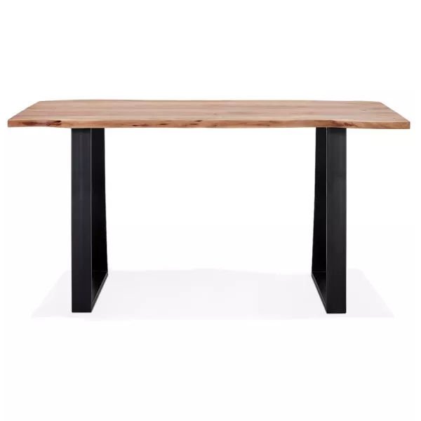 Table haute en bois massif d'acacia (95x200 cm) LANA (naturel)