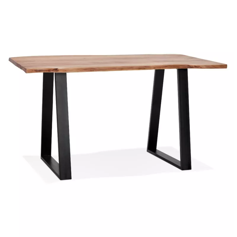 Table haute en bois massif d'acacia (90x160 cm) LANA (naturel)