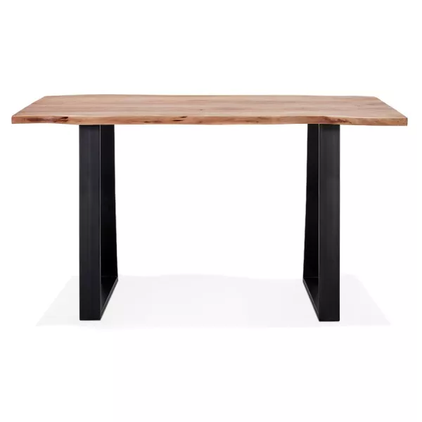 Table haute en bois massif d'acacia (90x160 cm) LANA (naturel)