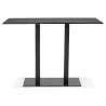 Table haute en bois plateau rectangulaire et pied en fonte noire (160x80 cm) ARISTIDE (noir)