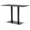 Table haute en bois plateau rectangulaire et pied en fonte noire (160x80 cm) ARISTIDE (noir)