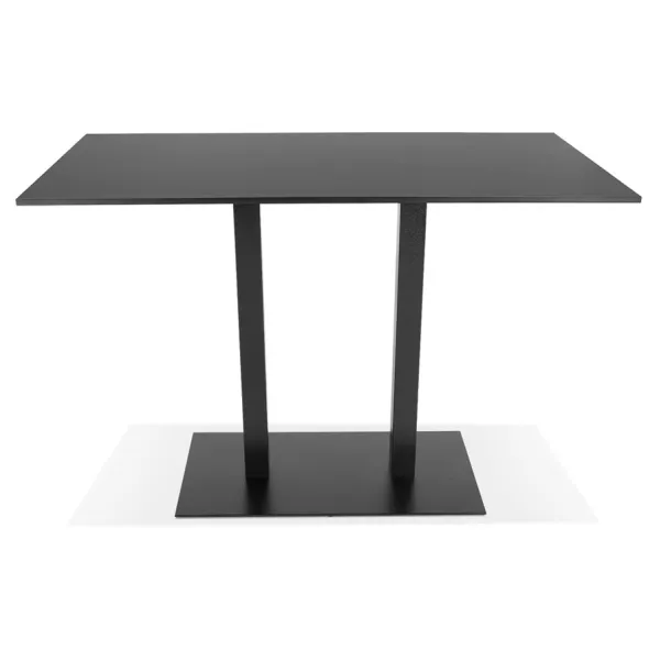 Table haute en bois plateau rectangulaire et pied en fonte noire (160x80 cm) ARISTIDE (noir)