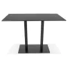 Table haute en bois plateau rectangulaire et pied en fonte noire (160x80 cm) ARISTIDE (noir)