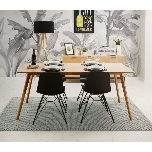 MAYA Design gerader Schreibtisch (natürliche Oberfläche) (80x120 cm)