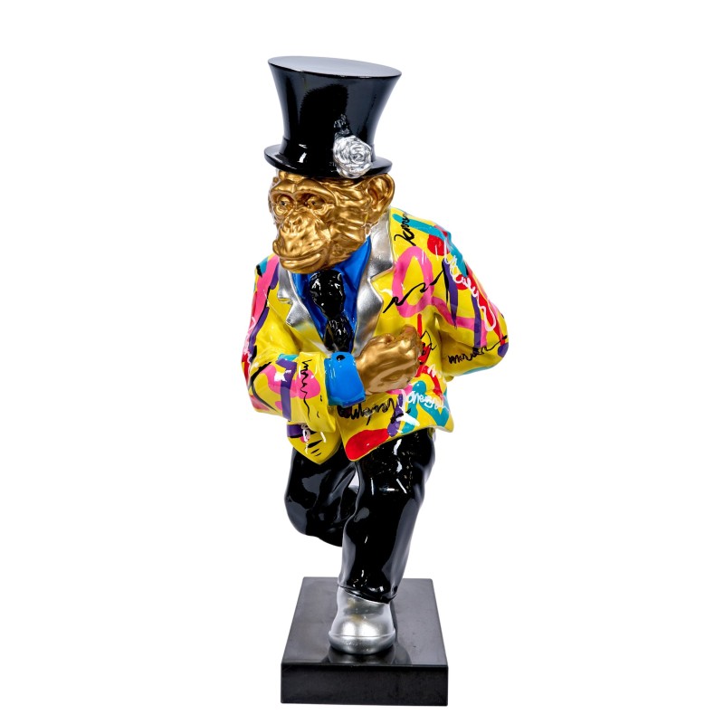 Statue décorative en résine SINGE PEDROS (H66 cm) (multicolore)