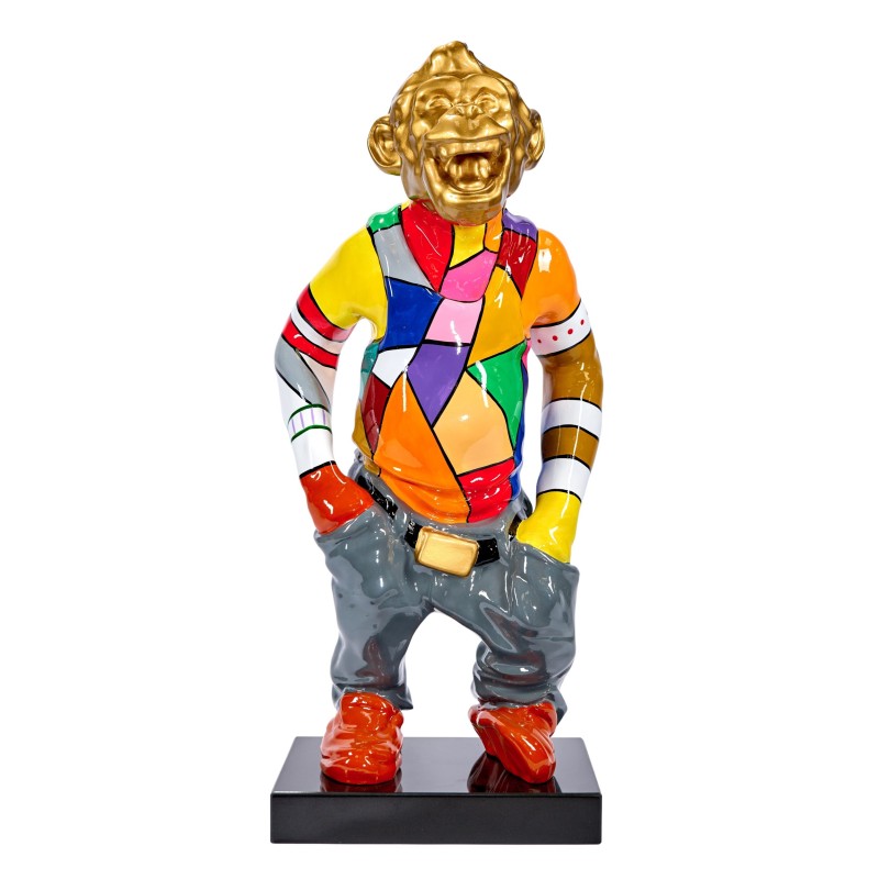 Statue décorative en résine SINGE KEUSTY (H65 cm) (multicolore)