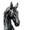 Decorative CHEVAL design statue in fiberglass (H180 x W69 cm) (black)