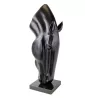 Statue décorative design TETE DE CHEVAL en fibre de verre (H107 x L42 cm) (noir)