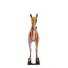 Statue décorative design CHEVAL en fibre de verre (H180 x L69 cm) (multicolore)