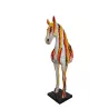 Statue décorative design CHEVAL en fibre de verre (H180 x L69 cm) (multicolore)