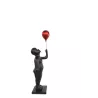 Statue décorative design ENFANT BALLON en résine (H185 x L68 cm) (gris foncé)