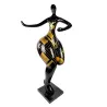 Statue décorative design DANSEUSE en résine (H140 x L60 cm) (noir, doré)