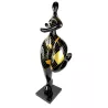 Statue décorative design DANSEUSE en résine (H140 x L60 cm) (noir, doré)