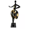 Statue décorative design DANSEUSE en résine (H140 x L60 cm) (noir, doré)