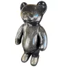 Dekorative Design-Statue TEDDY aus Harz (H146 x B95 cm) (schwarzer Glitzer)