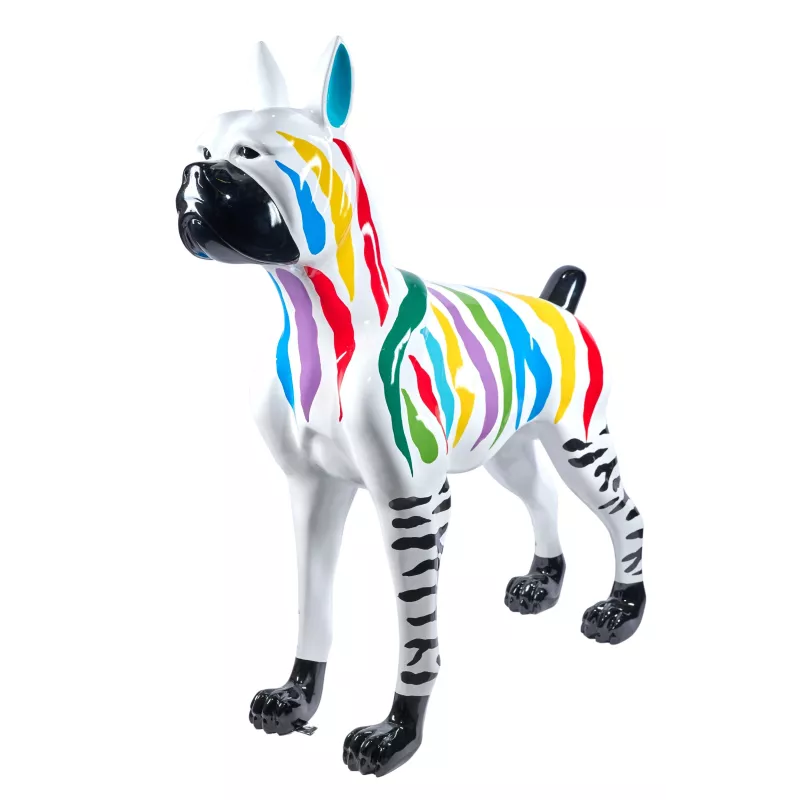 Diseño de escultura decorativa de la estatua CHIEN DEBOUT FLASHY en resina H150 cm (Multicolor) asociarse con Objetos Decorativo