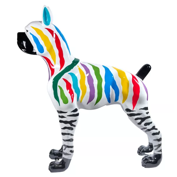 Diseño de escultura decorativa de la estatua CHIEN DEBOUT FLASHY en resina H150 cm (Multicolor) asociarse con Objetos decorativo