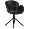 Chaise accoudoirs APODIS noire en matière plastique