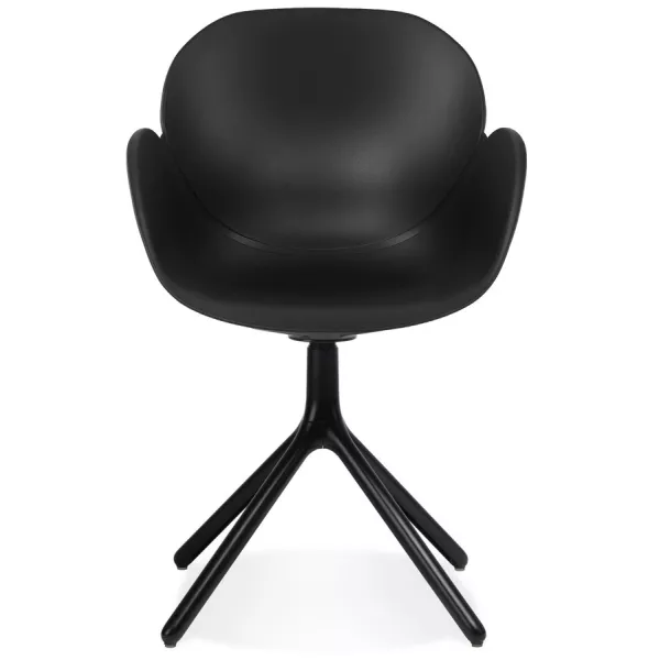 Chaise accoudoirs APODIS noire en matière plastique