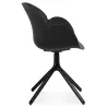 Chaise accoudoirs APODIS noire en matière plastique