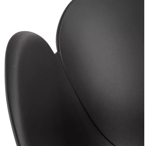 Chaise accoudoirs APODIS noire en matière plastique