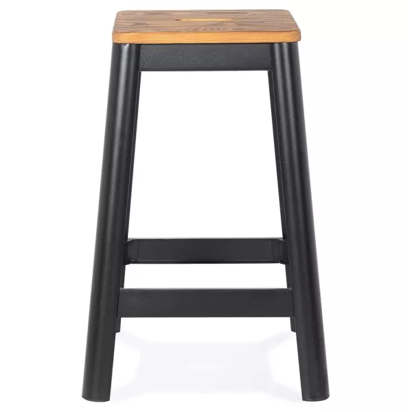 Tabouret snack mi-hauteur LIDYA MINI noir style industriel