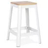 Tabouret snack mi-hauteur LIDYA MINI blanc style industriel