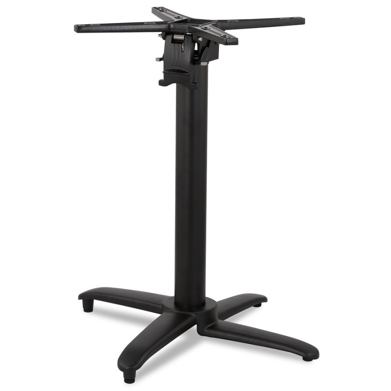 Pied de table pliable PRATIK 75 en aluminium noir intérieur-extérieur