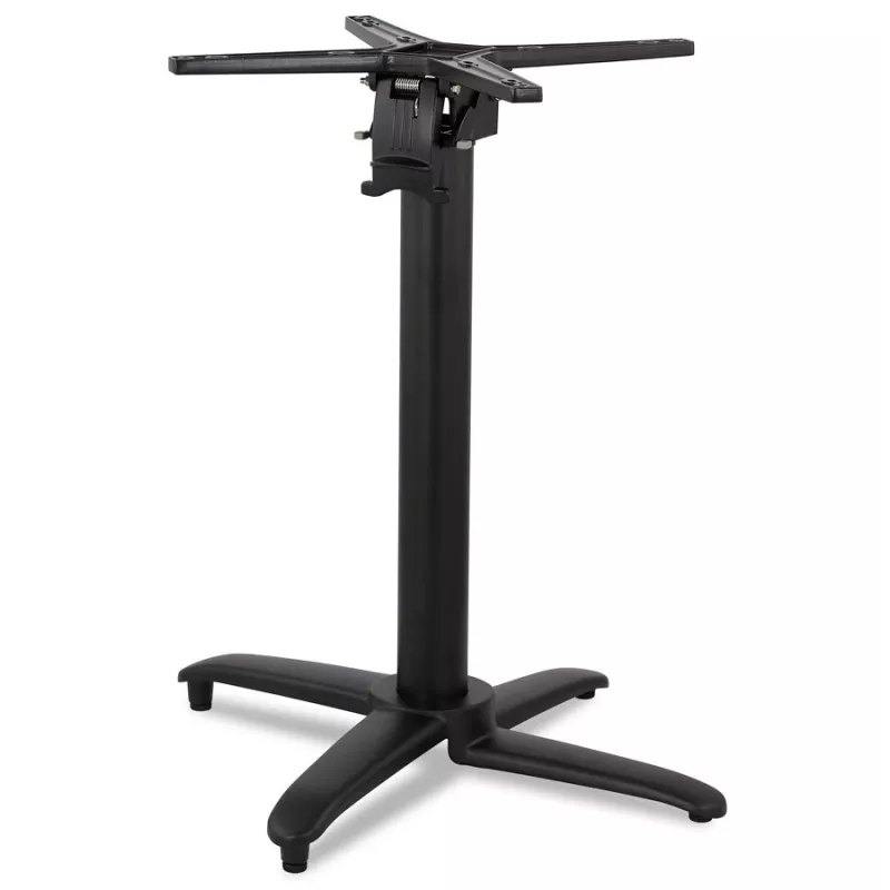 Pied de table pliable PRATIK 75 en aluminium noir intérieur-extérieur