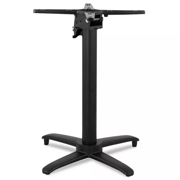 Pied de table pliable PRATIK 75 en aluminium noir intérieur-extérieur