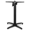 Pied de table pliable PRATIK 75 en aluminium noir intérieur-extérieur