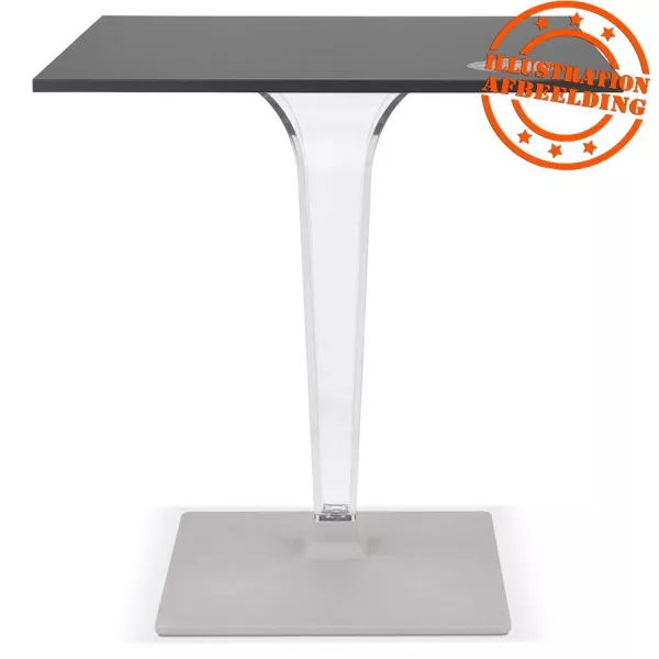 Plateau de table LIMULE noir carré - 68x68 cm